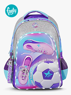 Mochila Espalda 18" GIRLS SOCCER LILA - FOOTY - 7792621168353