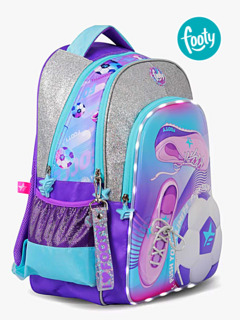 Mochila Espalda 18" GIRLS SOCCER LILA - FOOTY - 7792621168353 - comprar online