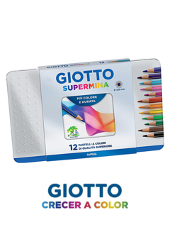 Lapices de Colores SUPERMINA en lata x 12 - GIOTTO - 8000825236709