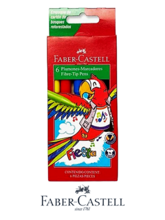 Marcadores Fiesta x 6- FABER CASTELL - 7754111022170