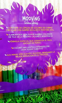 Lapices de Colores LOS MAS PINTONES x 24 de Mooving (019388) - Libreria Pincelada