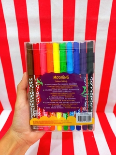 Marcadores de Colores 100% COLOR 100% PASION x 10 de Mooving (019393) - Libreria Pincelada