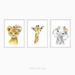 Kit Menina animais aquarelados