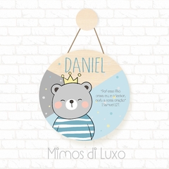 PLACA DECORATIVA URSO PRÍNCIPE FOFINHO