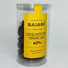 Chocolate 65% com Crocante de Maracujá - 150g.