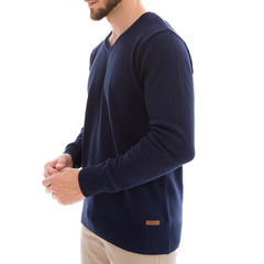 Blusa de Tricot Robust em Algodão com Gola V - Perfecta Menswear