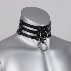 Collar Ecocuero con Aros - tienda online