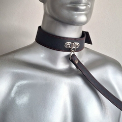 Collar de Cuero con Correa