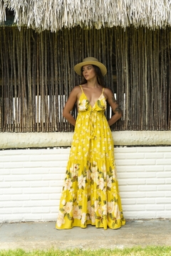 Vestido Luau Romance Amarelo na internet