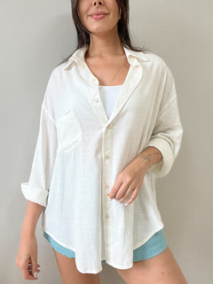 Camisa Solara Oversized Linho com viscose