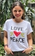 Remera escote redondo Love Peace