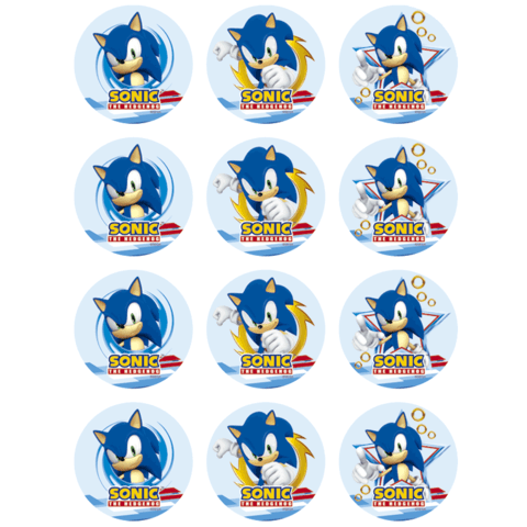 Stickers Sonic x 24u