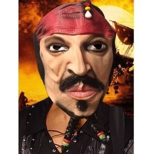Mascara Careta Jack Sparrow Pirata Caribe Halloween