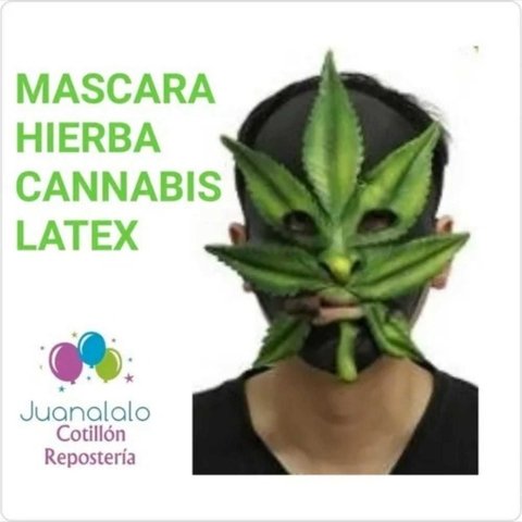 Careta Mascara Hierba Cannabis Latex Halloween