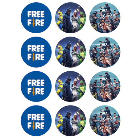Stickers Free Fire x 10 planchas Goldmundo