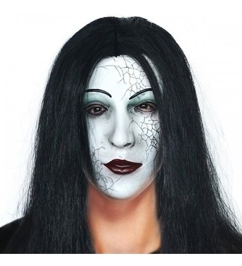 Mascara careta mujer de porcelana Halloween x 1 u.