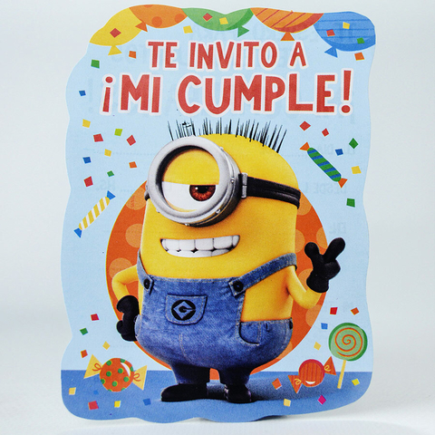 Invitaciones Minions Mi Villano Favorito x 10U Cumpleaños Cotillon
