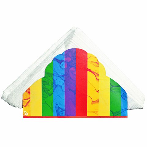 Servilletero Multicolor Rainbow x 1 .