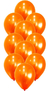 Globos Perlados Naranja X25U 12"