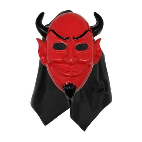 Mascara careta Demonio Diablo c/capucha Halloween