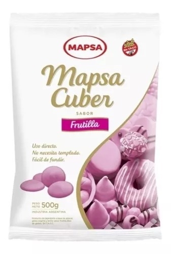 Chocolate Mapsa Cuber FRUTILLA 500 gr (sin tacc) botones