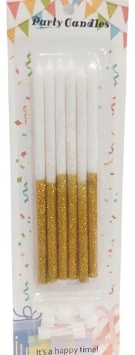 Velas Gribre Largas X 6 U Cumple Torta Decoracion 14 Cm