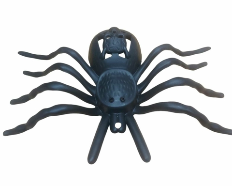 Araña Grande Negra Luminosa Plastica Decoracion Halloween