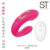 Vibrador y Succionador tipo U para Parejas 2 En 1 Recargable con Control Remoto