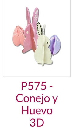 P575 CONEJO Y HUEVO 3D