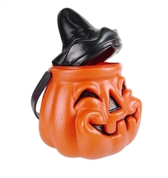 Calabaza de Halloween sola con tapa