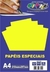 PAPEL NEON AMARELO A4 180G 20FLS