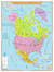 Mapa Laminado América do Norte Política R.213-07