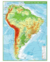 Mapa Laminado América do Sul Físico R.220-07