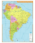 Mapa Laminado América do Sul Político R.211-07