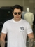 Camiseta Armani Exchange Lettering Assinatura e Logo Bordado no Peito Masculino - comprar online