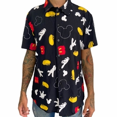 Camisa de Botão Mickey Preto - Comprar em Deluvi Store