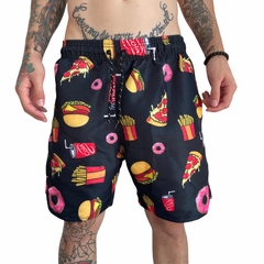 Shorts Summer Masculino Food