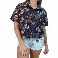 Camisão de Botão Caveira Mexicana