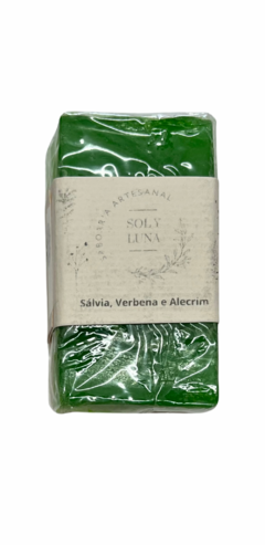 Sabonete Artesanal Sálvia Verbena e Alecrim "camadas"