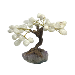 Árvore da Felicidade "bonsai" Quartzo Branco 1352g