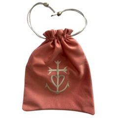 Bolsa/Bag para Tarot Cruz de Carmague (cor Salmão)
