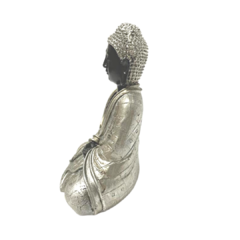 Estatueta Buda Sentado Lotus Prateado - comprar online