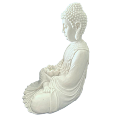 Escultura Buda Sentado Flor Lotus Marmer na internet