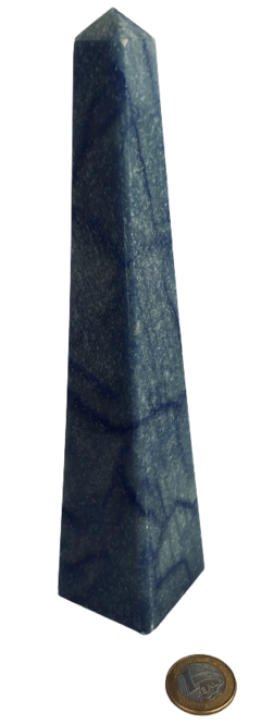 Obelisco Quartzo Azul 829g na internet