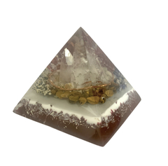 Orgonite - Pirâmide tons terrosos - comprar online