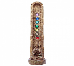 Incensário de Resina Chakras Budha - Dourado