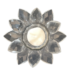 Porta Vela Flor de Lótus em Cristal 12cm - comprar online