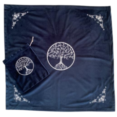 Jogo de Toalha para Tarot Árvore da Vida (Azul)