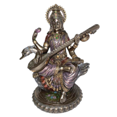 Estatueta Deusa Saraswati do Conhecimento