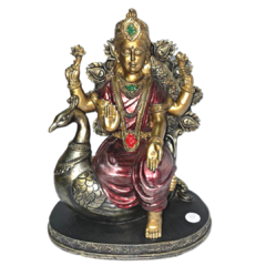 Estatueta Deusa Saraswati Dourada
